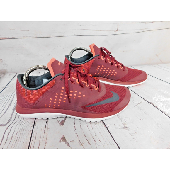 Men’s Nike FS Lite Run 2 Maroon Shoes Sneaker Size US 9 #685266-601 - Picture 1 of 7